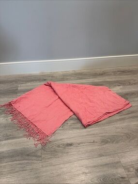 pashmina Rose Pink Lightweight Pashmina Scarf with Fringe cashmere